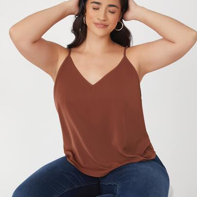 Plus Solid Cami Top/Summer