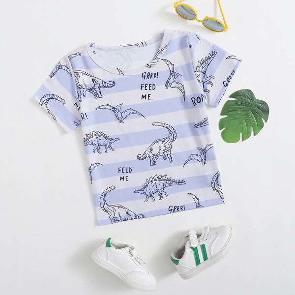 

Toddler Boys Dinosaur And Letter Graphic Tee, Multicolor
