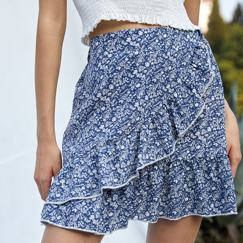 

Ditsy Flower Wrap Skirt, Multicolor