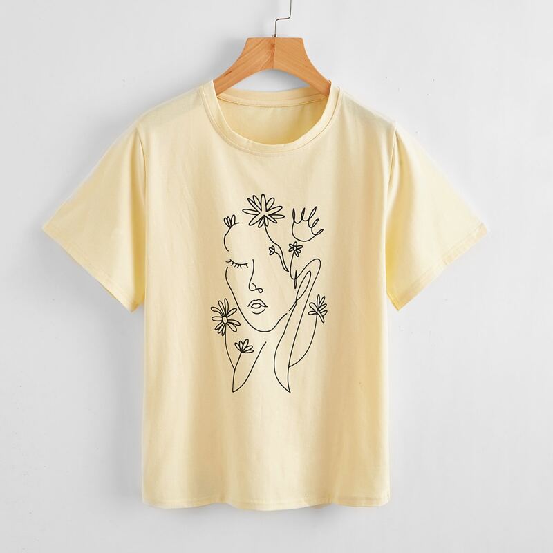 

Figure Graphic Tee, Beige