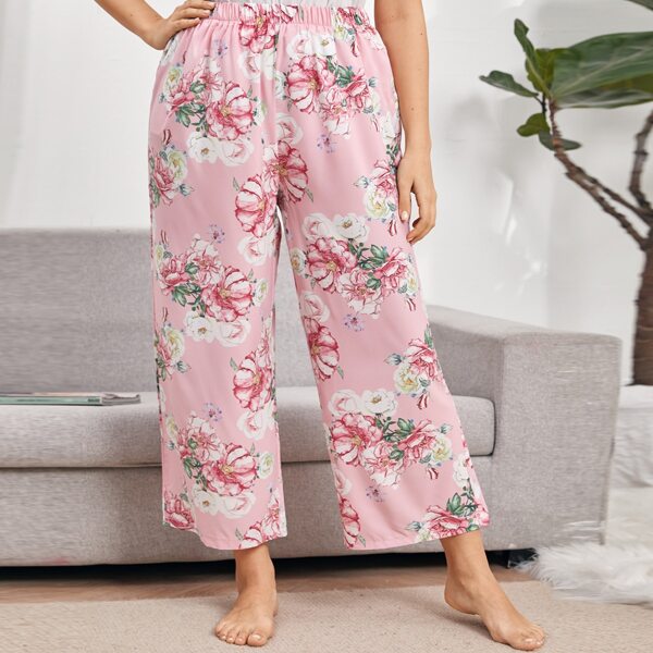 

Plus 1pc Allover Floral Sleep Pants, Multicolor