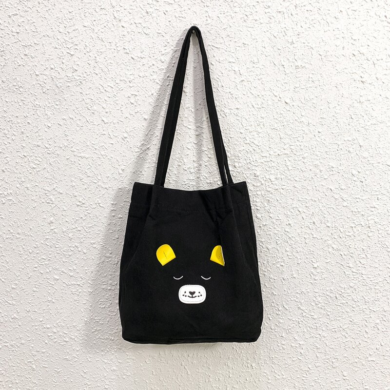 

Cartoon Design Shopper Bag, Black