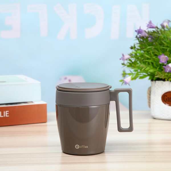 

1pc Coffee Vacuum Cup, Brown