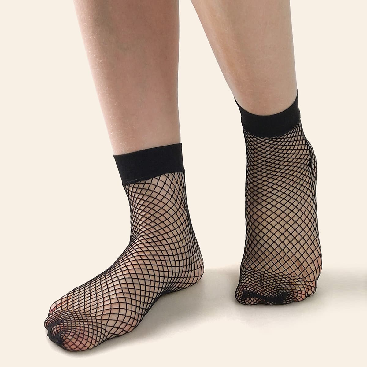 

Hollow Out Fishnet Socks, Black