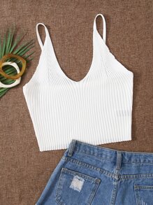 Solid Ribbed Knit Top