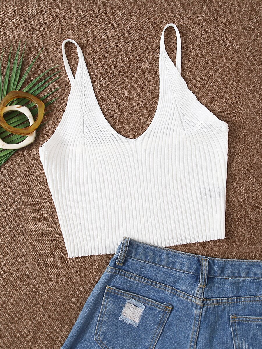 Solid Ribbed Knit Top