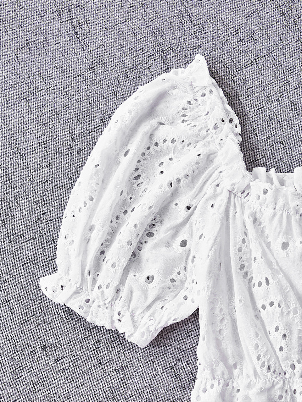 Schiffy Flounce Sleeve Crop Peplum Top