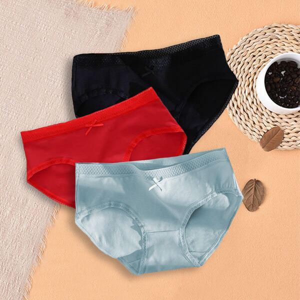 

Girls 3 Pack Bow Front Panty Set, Multicolor