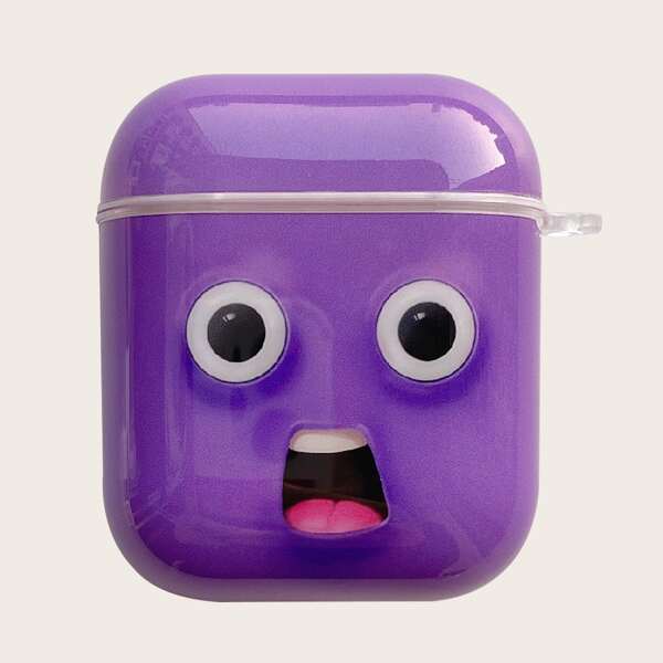 

Cartoon Graphic Airpods Case, Purple