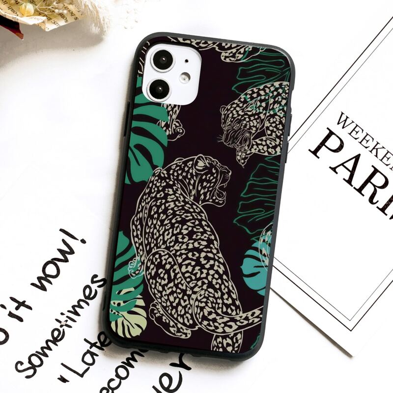 

Leopard & Leaf iPhone Case, Multicolor