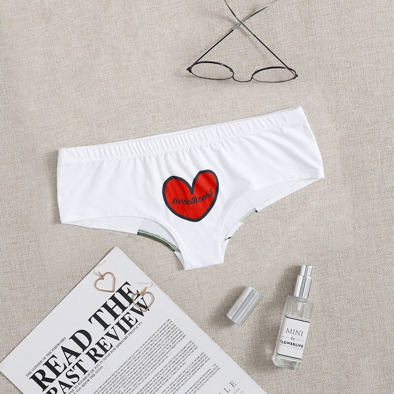 

Cartoon Graphic Panty, White
