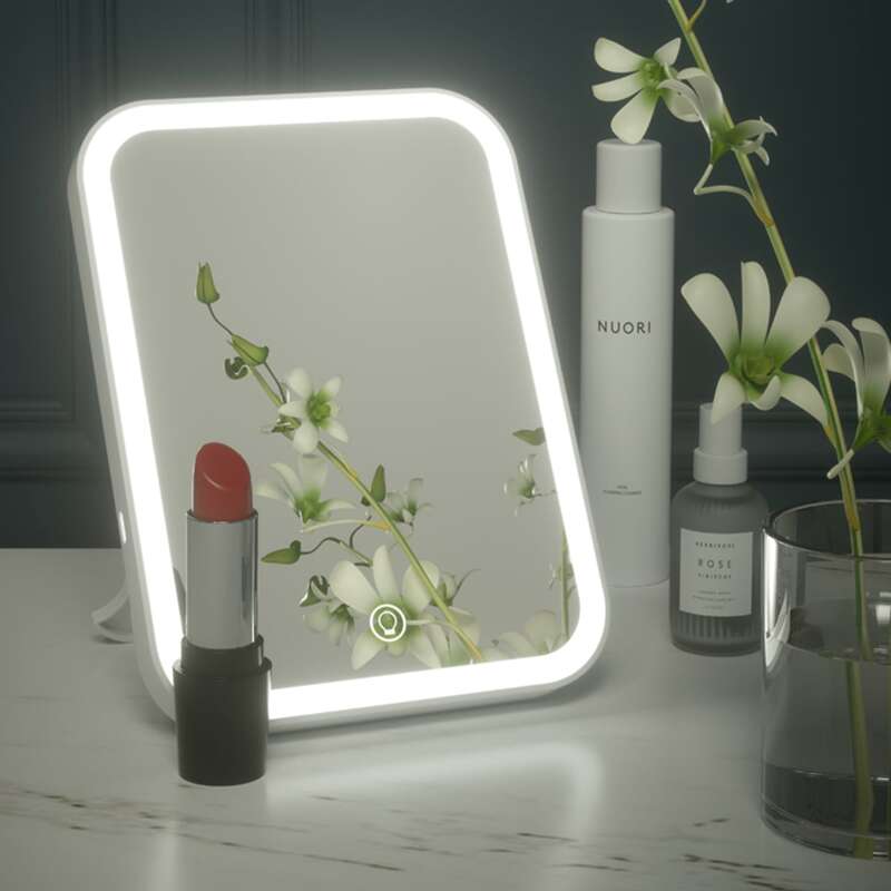 

1pc LED Light Makeup Mirror, White