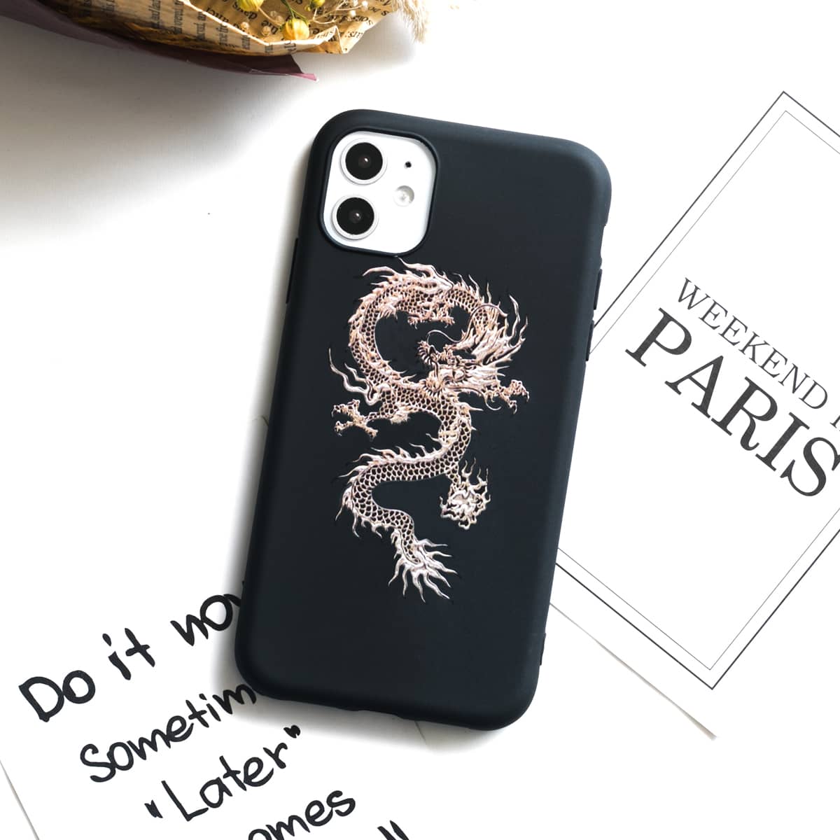 

Chinese Dragon iPhone Case, Black