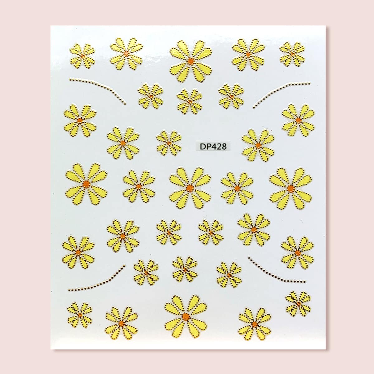 

1sheet Flower Pattern Nail Art Sticker, Multicolor