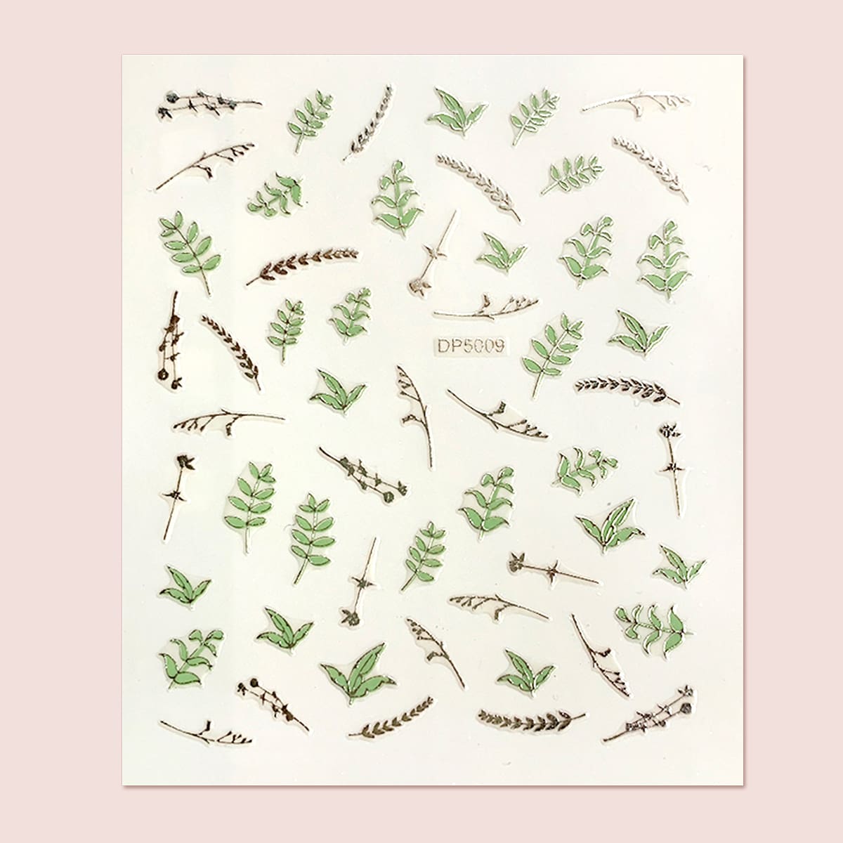 

1sheet Plants Pattern Nail Art Sticker, Multicolor