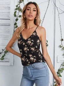 SHEIN Mặt trên của dây treo hình hoa - màu đen - Xem 5