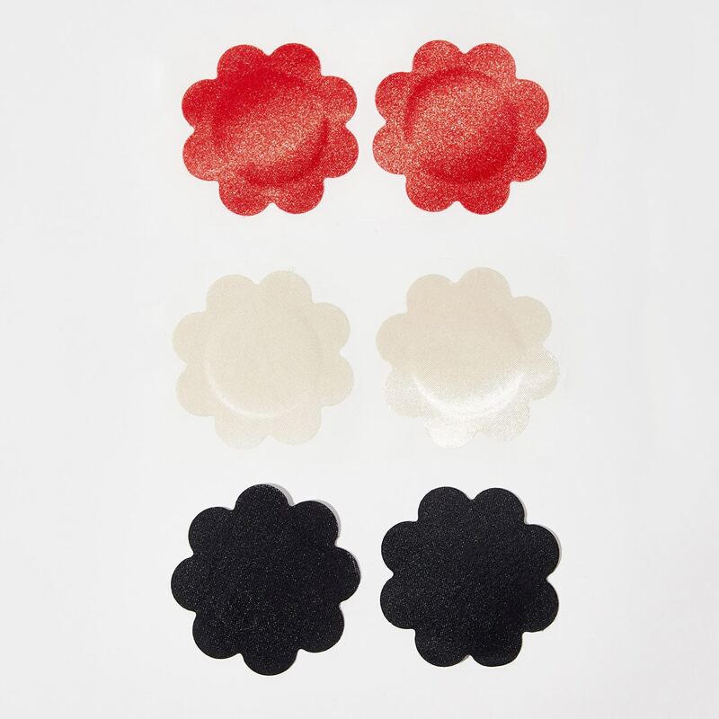

3pairs Flower Pasties Set, Multicolor