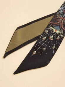 Khăn mỏng họa tiết - màu đen - Xem 3