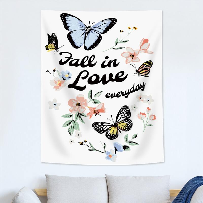 

Butterfly Print Tapestry, Multicolor