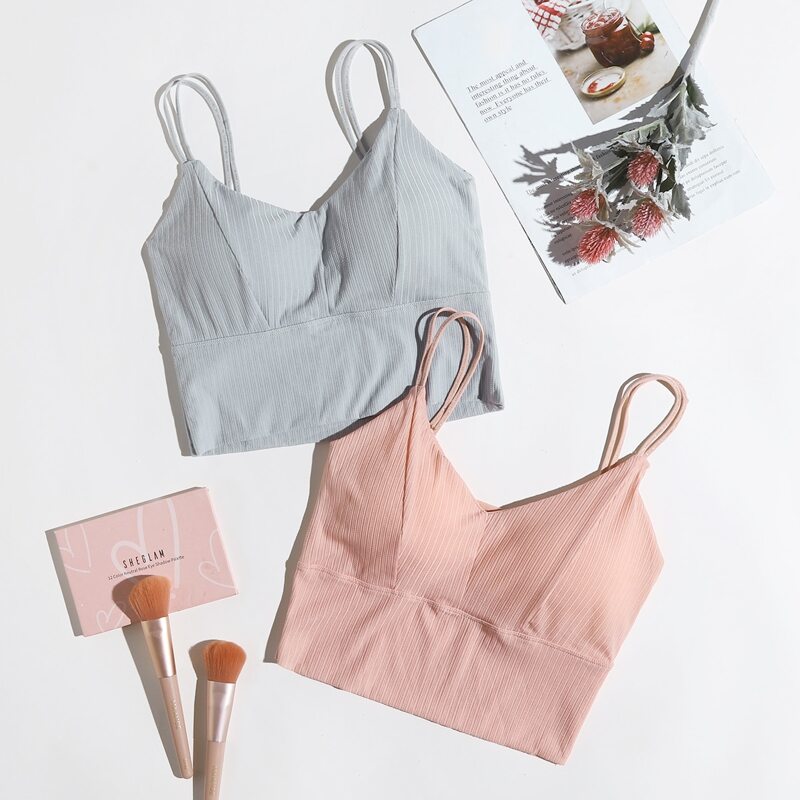 

2pack Simple Longline Bralette, Multicolor