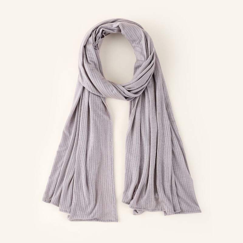 

1pc Solid Scarf, Grey