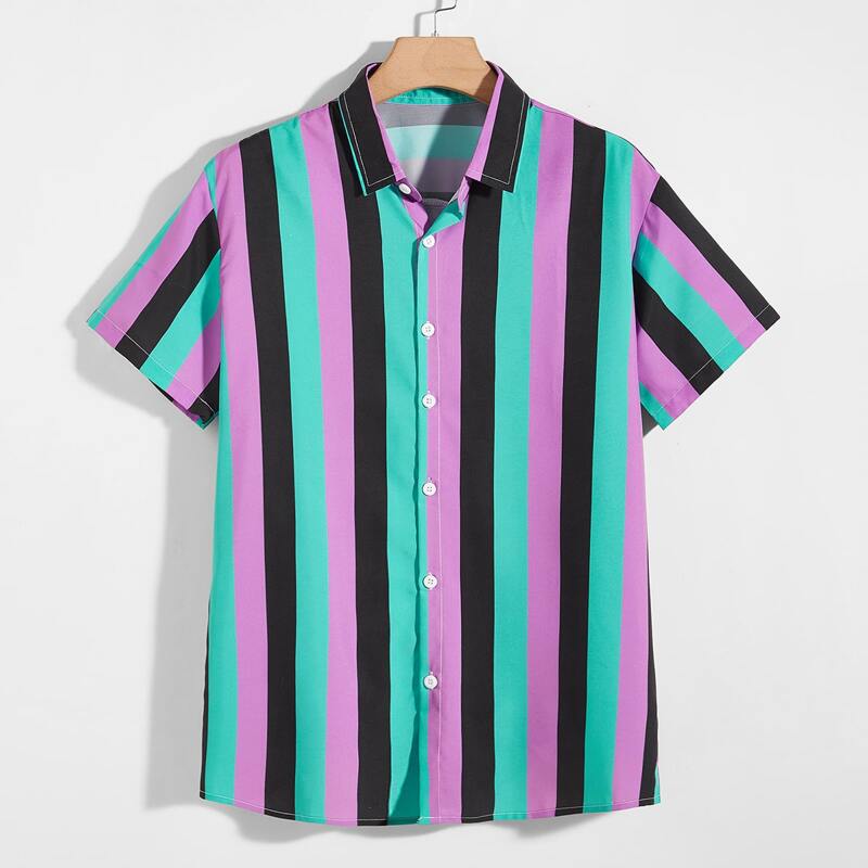 

Guys Striped Print Shirt, Multicolor