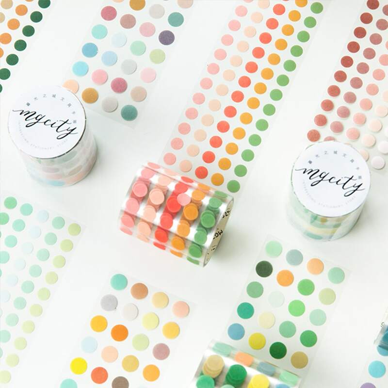 

1roll Dot Pattern Random Decorative Tape, Multicolor