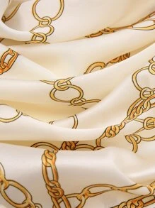 1pc Simple Printed 70cm Square Scarf, Women's Multi-Use Waist Belt, Bag Accessory, Headscarf, Fashionable Neck Scarf For Spring And Autumn Bandana,Hair Band,Head Band Ideal For Dressing Up Your Look - Multicolor - View 3