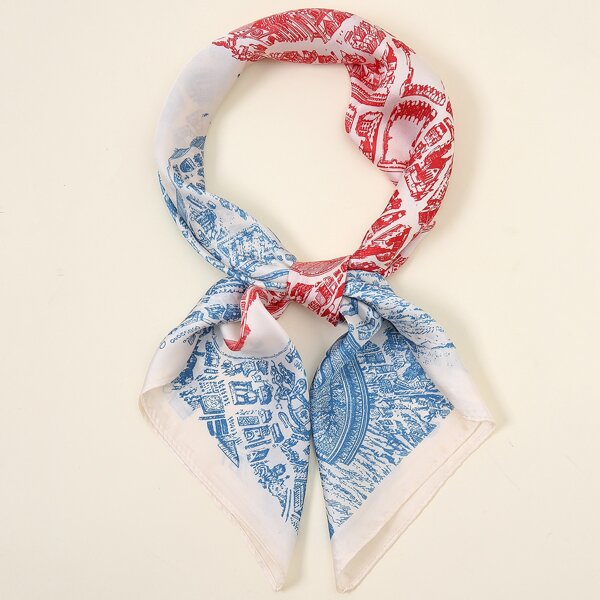 

Building Print Bandana, Multicolor