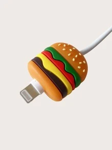 Protector de cable de carga para Apple en forma de hamburguesa de silicona - Multicolor - Ver 1