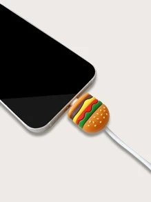 Protector de cable de carga para Apple en forma de hamburguesa de silicona - Multicolor - Ver 2