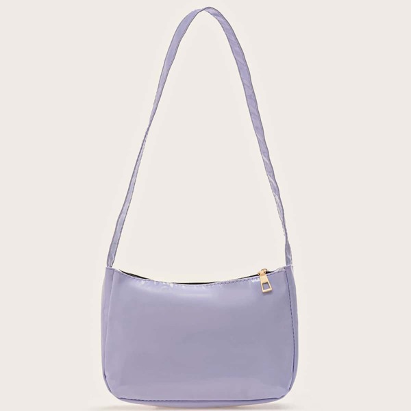 

Minimalist Patent Shoulder Bag, Purple