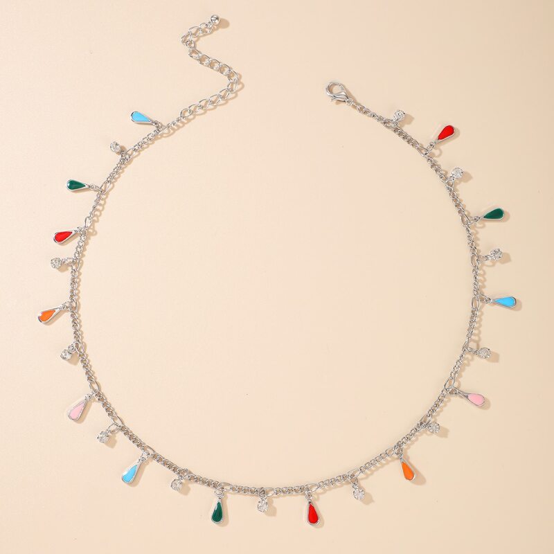 

Teardrop Tassel Necklace, Multicolor