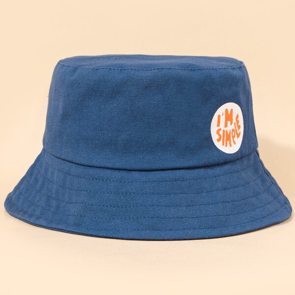 

Baby Slogan Graphic Bucket Hat, Blue