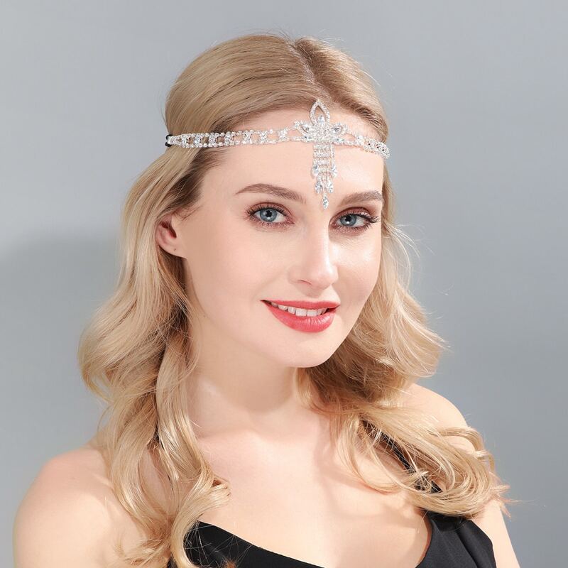 

Rhinestone Decor Hair Band, Silver