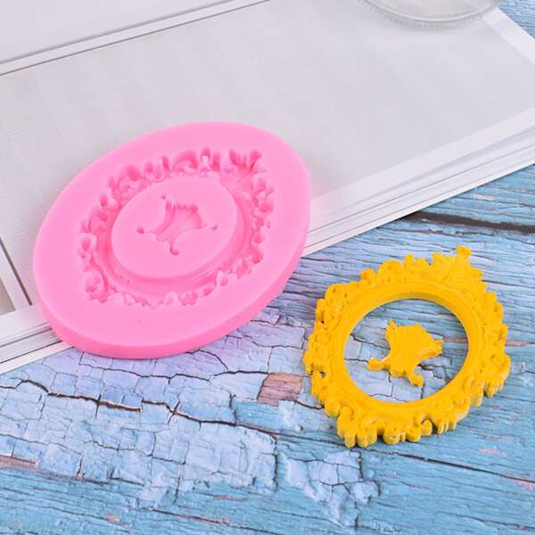 

1pc Frame Design Baking Mold, Pink