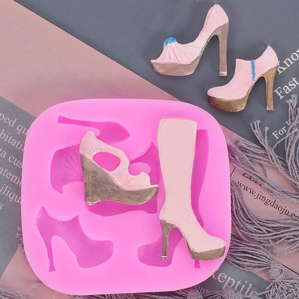 

1pc Shoes Design Baking Mold, Pink