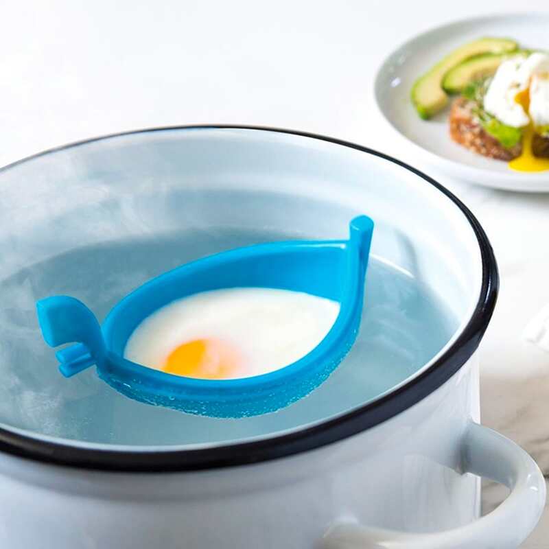 

1pc Silicone Egg Boiler, Blue