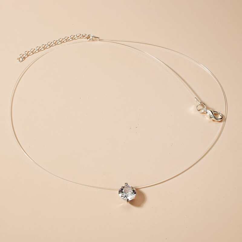 

Crystal Clear Choker, Silver