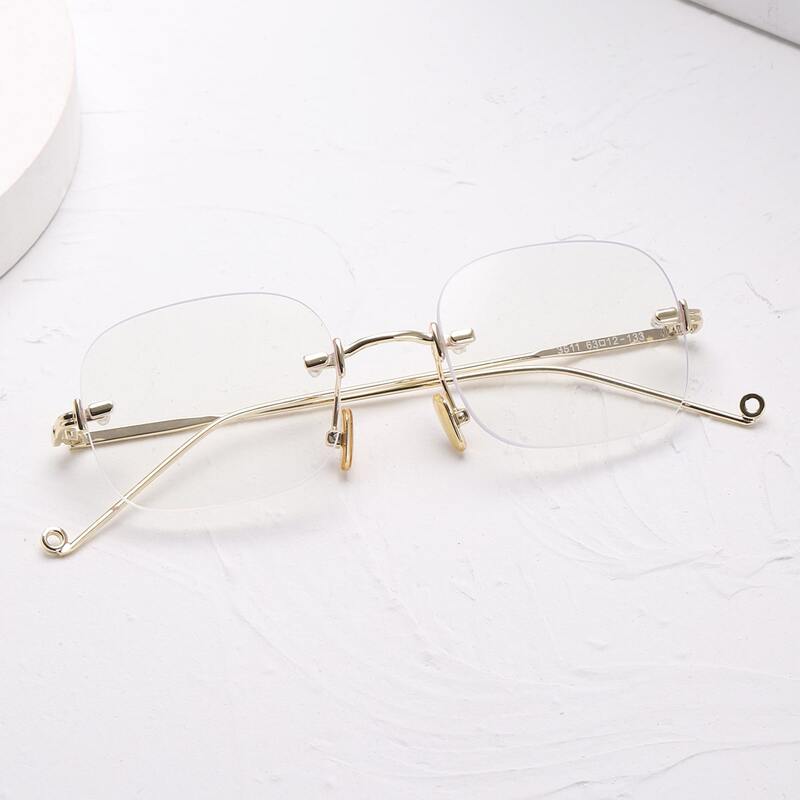 

Rimless Square Frame Glasses