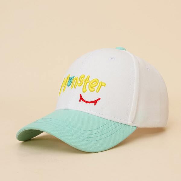 

Toddler Kids Letter Embroidery Baseball Cap, White