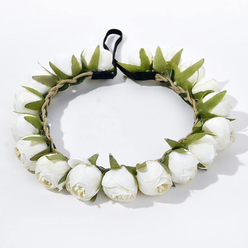 

Flower Decor Headband, White