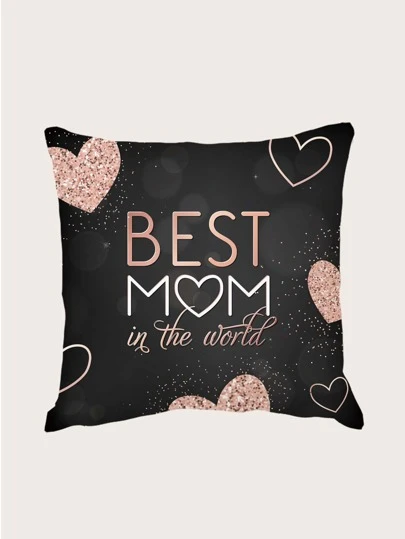Mother's Day Slogan Graphic Cushion Cover Without Filler - 100 Mother's Day Gift Ideas
