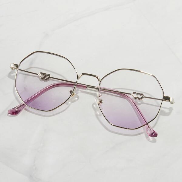 

Heart Detail Metal Frame Sunglasses