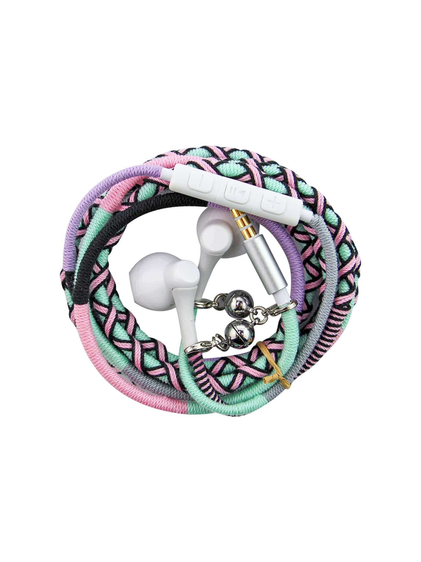 Écouteurs intra-auriculaires en corde faits à la main - Multicolore - Voir 1