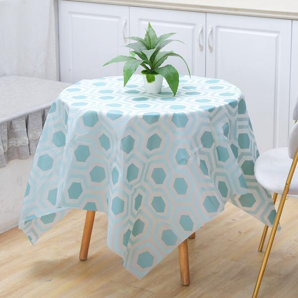 

Geometric Pattern Tablecloth, Blue