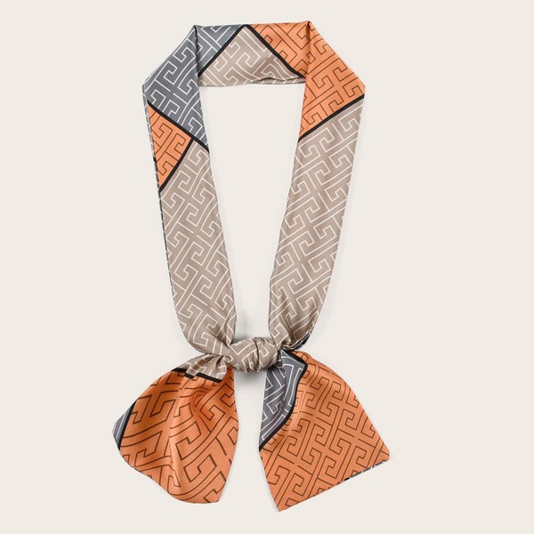 

Geo Pattern Twilly Scarf, Multicolor
