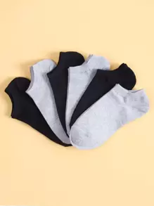 6pairs Solid Fashion Ankle Socks - Multicolor - View 1