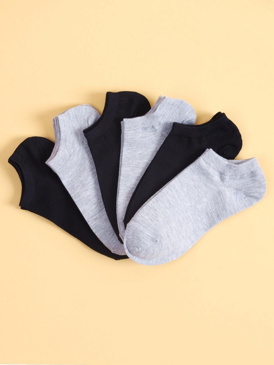 6pairs Solid Fashion Ankle Socks - Multicolor - View 1