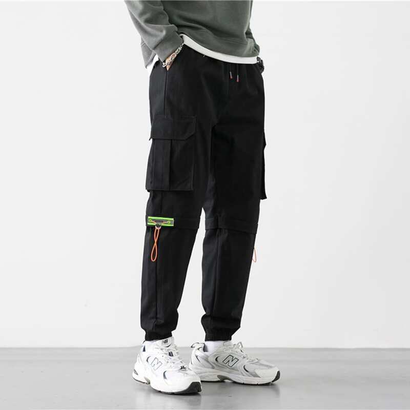 

Guys Pocket Drawstring Cargo Pants, Black